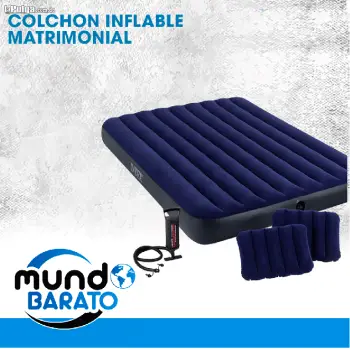 Colchon inflable intex  bomba inflador. cama de aire portatil viajero