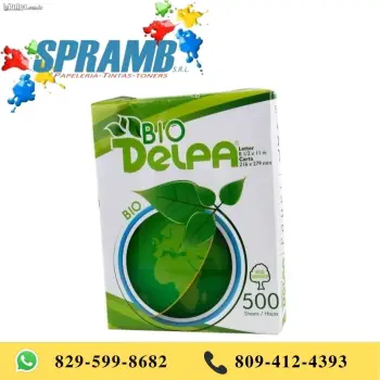 Papel bond 8-1/2x11 biodelpa resma