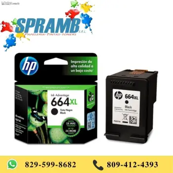 Cartucho hp 664xl negro