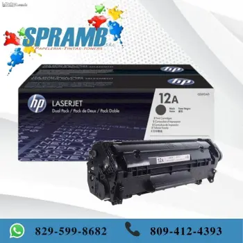 Toner original negro hp 12a