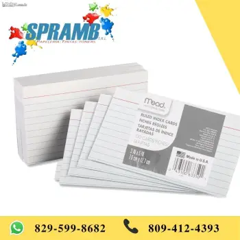 tarjetas rayas archivo 35 ruled index cards