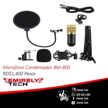Microfono condensador profesional de estudio kit grabación