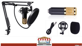 Microfono condensador profesional de estudio kit grabación tripode bm
