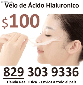 Velo facial de acido hialuronico  a solo  100 pesos