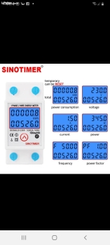 Medidor de energía monofásico digital de riel din medidor de energí