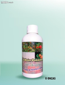 Jabon potasico insecticida organico para plantas