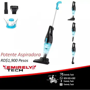 Potente aspiradora vertical y de mano con diseño compacto ligero