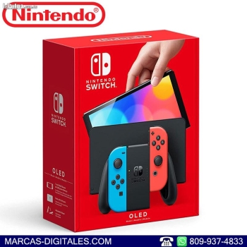 Nintendo switch oled set controles neon consola de videojuegos