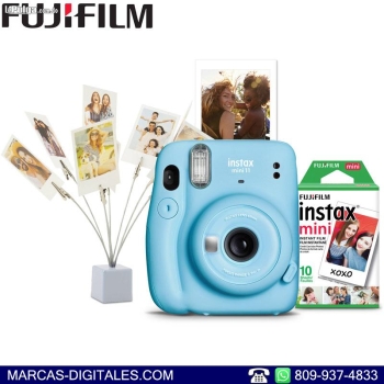 Fujifilm instax mini 11 combo azul camara de fotos instantaneas