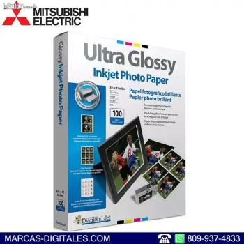 Mitsubishi diamond jet glossy papel fotografico 8.5x11 para injet