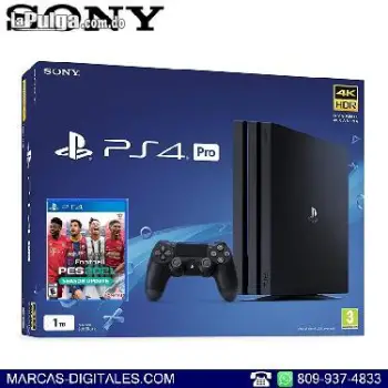 Sony playstation 4 ps4 pro 1tb combo pro evolution soccer consola