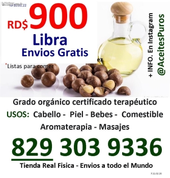 Semillas nueces de macadamia de venta en republica dominicana