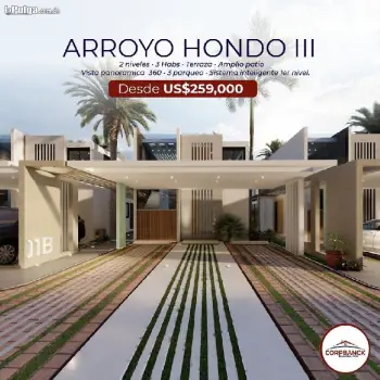 Hermoso e innovador proyecto en plano en arroyo hondo iii