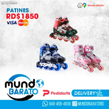 Patines niÑos y adultos size 31 al 41 patines en linea patineta luz le