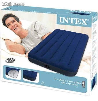 Colchon inflable intex individual 1 plaza cama de aire portatil viajer