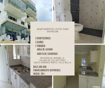 Apartamento barato 3 habitaciones villa mela residencial maribel iii