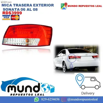 Mica trasera exterior  hyundai sonata 06 al 08