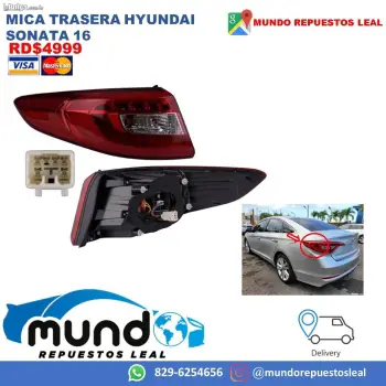 Mica trasera de hyundai sonata 16