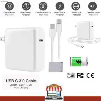 Cargador para mac pro adaptador laptop usb tipo c de 87w compatible