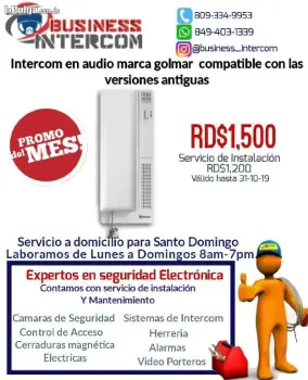 Intercom. control de acceso.camaras