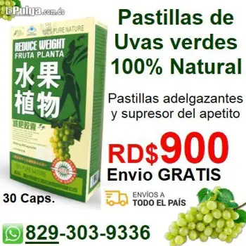 Pastillas de uva china dieta adelgazar rebajar bajar de peso