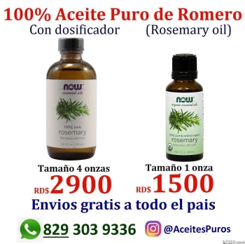Aceite de romero puro rosemary oil pure marca now