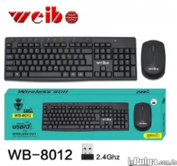 Teclado y mouse inalambrico weibo wb-8012