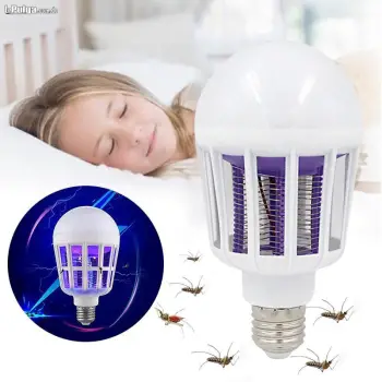 Mata mosquitos electrico tipo bombillo zancudo lampara led insectos tr