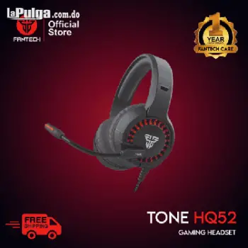 Headset fantech hq52 tone w/ microphone gaming red