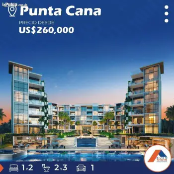 Apartamento en sector punta cana - punta cana 2 habitaciones 1 parqueo