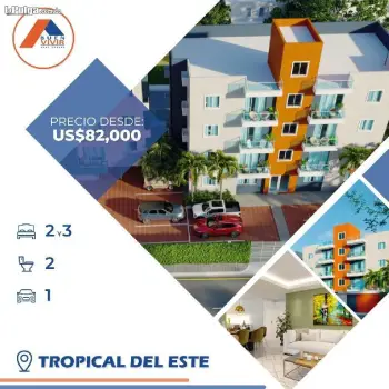 Apartamento en sector sde - las americas 2 habitaciones 2 parqueos