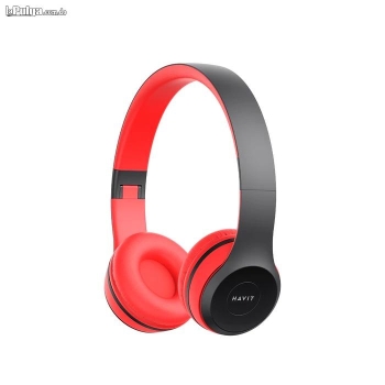 Headphone bluetooth havit mod. h2575bt negro y rojo