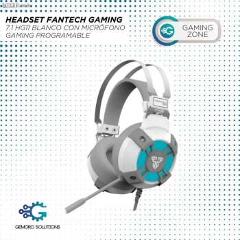Headset fantech 7.1 hg11 captain blanco con micrófono gaming program