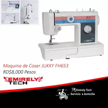 Maquina de coser electrica multifuncional profesional jukky fh653