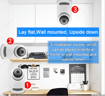 minicámara de vigilancia para interior del hogar 360grados