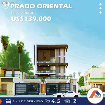 Apartamento en sector sde - prado oriental 4 habitaciones 2 parqueos