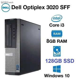 Cpu dell optiplex 3020 i3-4160 3.6ghz x 4 8gb dvd 128gb ssd 11000