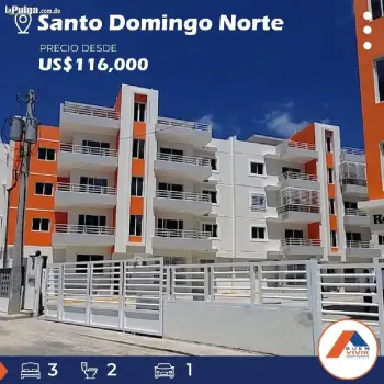 Apartamento en sector sdn - mirador norte 3 habitaciones 1 parqueos