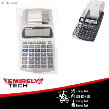Calculadora impresora srabc con papel profesional calculo digito tax