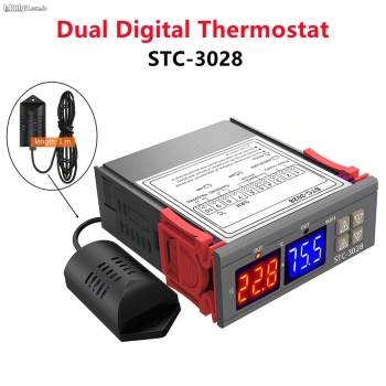 Termostato para incubadora humedad y temperatura stc 3028