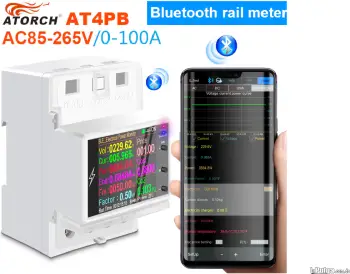 Monitor de corriente y voltaje 12 en 1 din rail ac 110v 220v