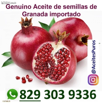 Aceite de granada pomegranate fuente natural de colageno antioxidante