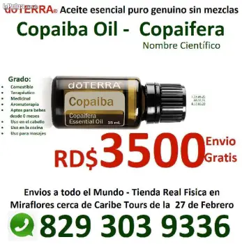 Aceite esencial grado terapeutico de copaiba ideal para la ansiedad