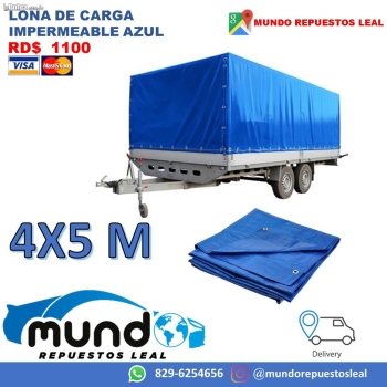 Lona de carga impermeable azul 4x5 metros
