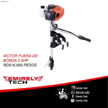 Motor fuera de borda 2.5hp/ 2 tiempos para botes de pesca playas o rio