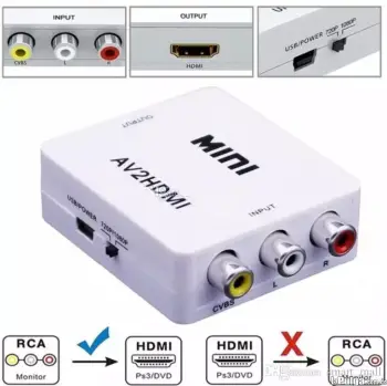 Adaptador convertidor de av rca a hdmi