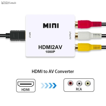 Convertidor adaptador hdmi a rca audio y video