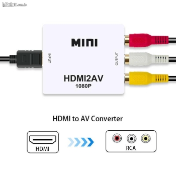 Convertidor adaptador hdmi a rca audio y video