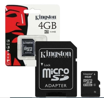 Memoria micro sd kington de 64 gb con adaptador.