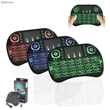 Mini teclado con luz para smart tv tv box pc o laptop